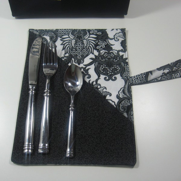 RESERVED for MikaylasMome - Utensil Cozy - Simply Black and White  DC-10