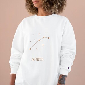 Widder Konstellation Sweatshirt, Astrologie Sterne Karte Pullover, Minimalistischer Horoskop Pullover, Sternzeichen Geschenk
