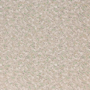 1940s Vintage Wallpaper - Green Charcoal White and Gold Metallic Confetti on Beige, Sold by the Yard