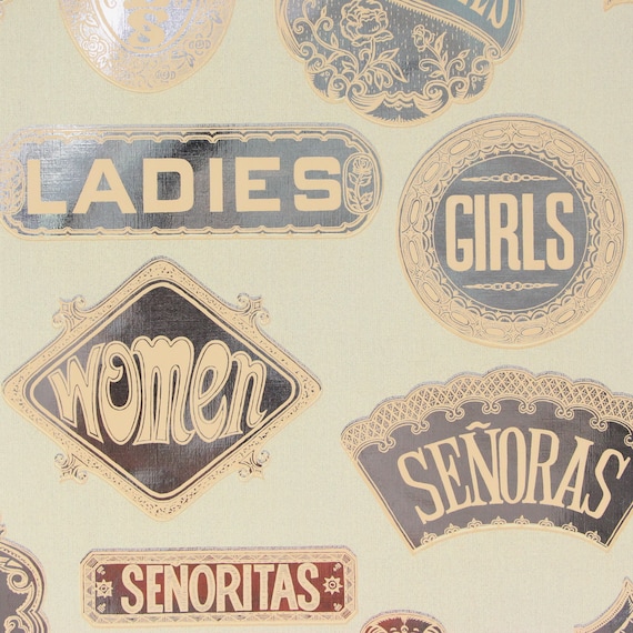 1970s Retro Vintage Wallpaper - Ladies Women Senoritas Senoras Girls Mylar, Sold by the Yard