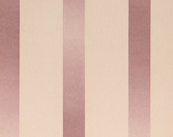 1940s Vintage Wallpaper Pink Mauve Stripe by the Yard