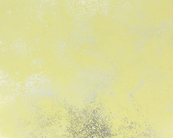 1970s Vintage Wallpaper - Retro Foil Yellow Sponge, Sold by the Yard