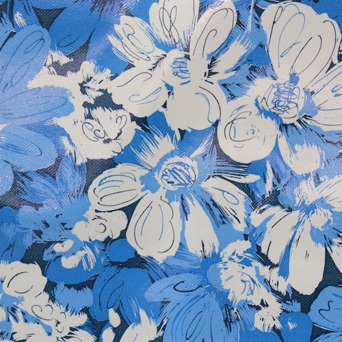 1970s Retro Vintage Wallpaper Blue on Blue Flocked Damask by | Etsy