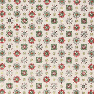 1950s Vintage Wallpaper Red Green and Yellow Geometric by the Yard