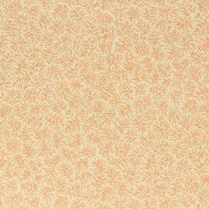 1920s Antique Vintage Wallpaper Orange and Light Brown Fern Leaf Design by the Yard