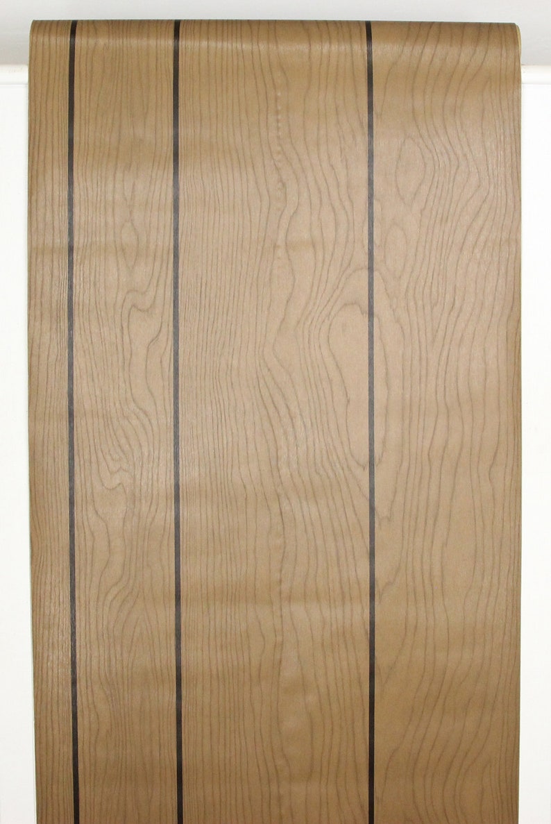 1970s Vintage Adhesive Brown Wood Grain Paneling Wallpaper - Etsy