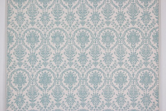 années 1960 vintage papier peint bleu damassé bleu peint sur fond blanc à la verge 2a58b3 années 1960 vintage papier peint bleu damassé bleu peint sur fond blanc à la verge 2a58b3