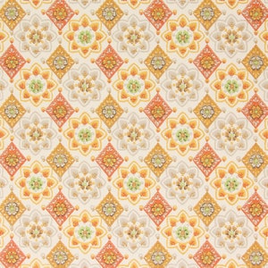 1960s Vintage Wallpaper - Retro Orange and Yellow Geometric, Sold by the Yard--Made in West Germany