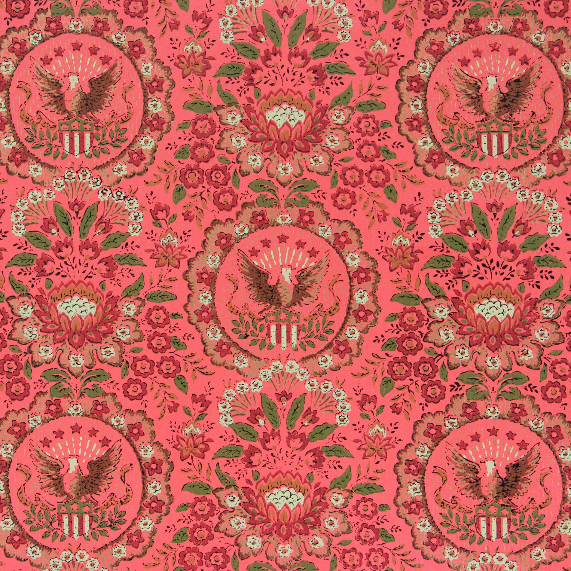 1970s Retro Vintage Wallpaper Americana Patriotic Eagle Emblem - Etsy