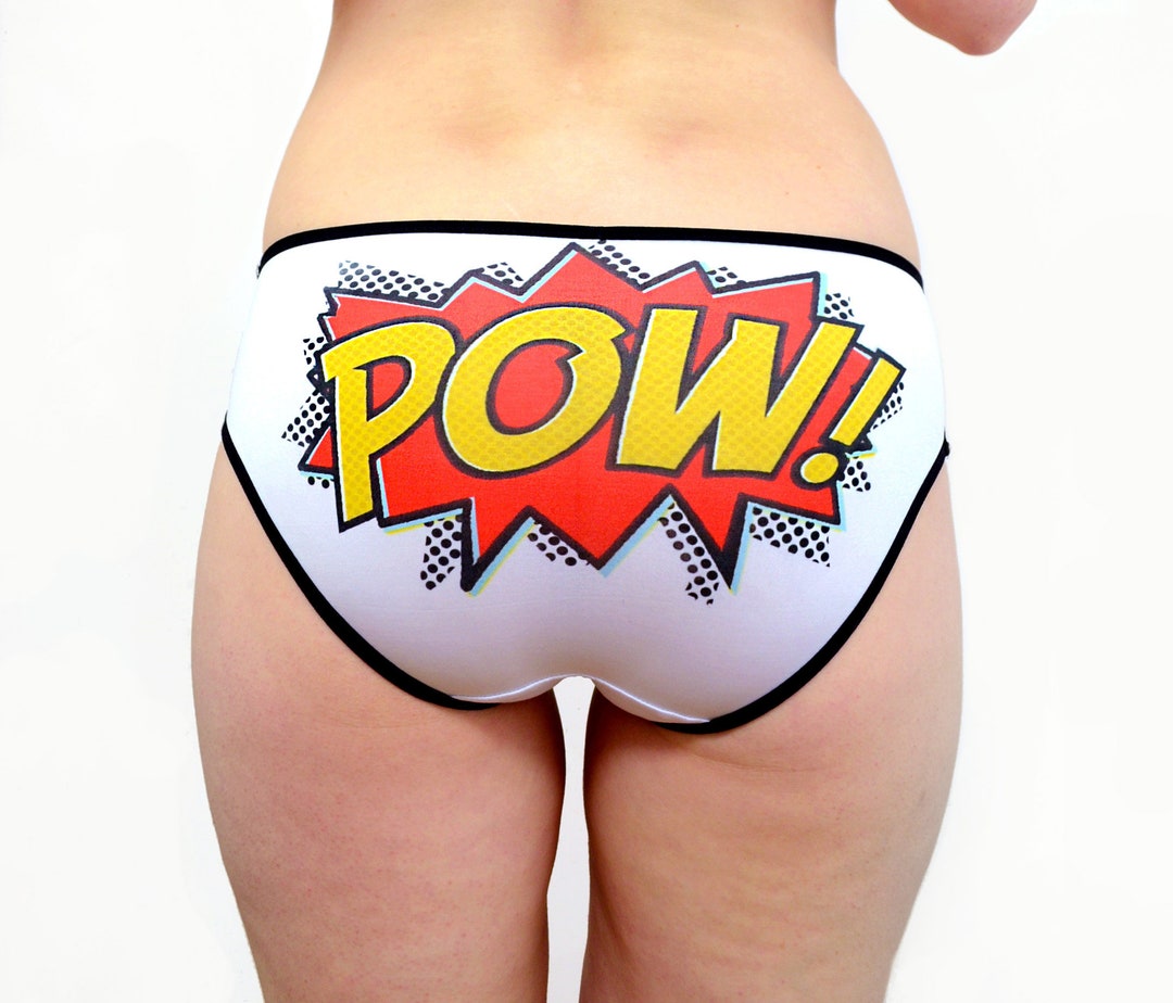 Panties POW Comic Book Words Underwear Lingerie 