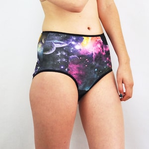 Underwear Panties High Rise Galaxy Space Print