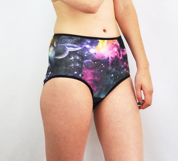 Underwear Panties High Rise Galaxy Space Print 