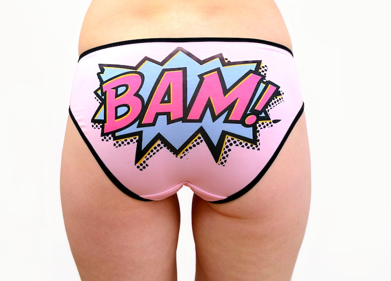 Panties BAM Comic Book Words Underwear Lingerie image 1