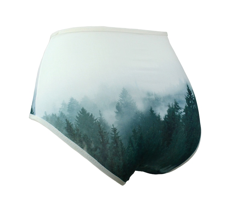 Panties with a Wolf in the Forest Landscape Lingerie Underwear image 8