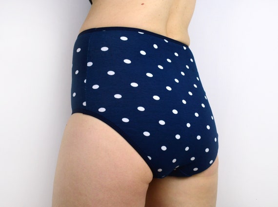 Green Panties With White Dots. High Waist. Underwear for Women. Cotton  Panties. Free Shipping. All Sizes 