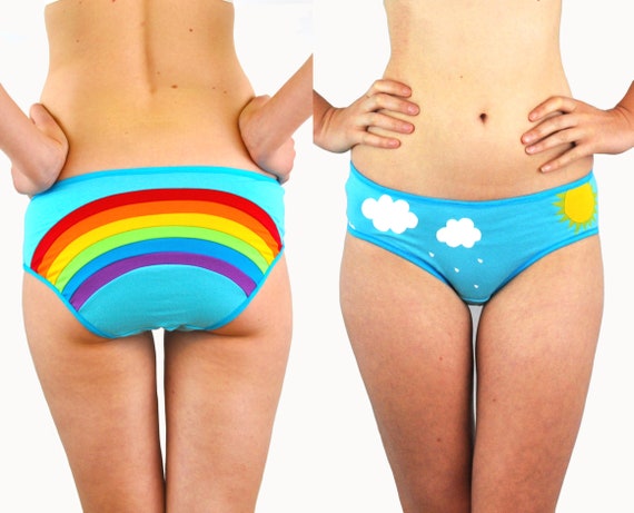 Buy Rainbow Panties With Clouds and Sun, Cute Underwear, Unique Lingerie  Online in India 