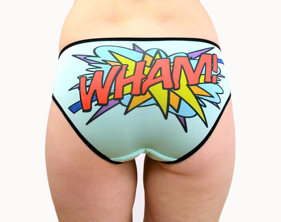 Panties WHAM Comic Book Words Underwear Lingerie 
