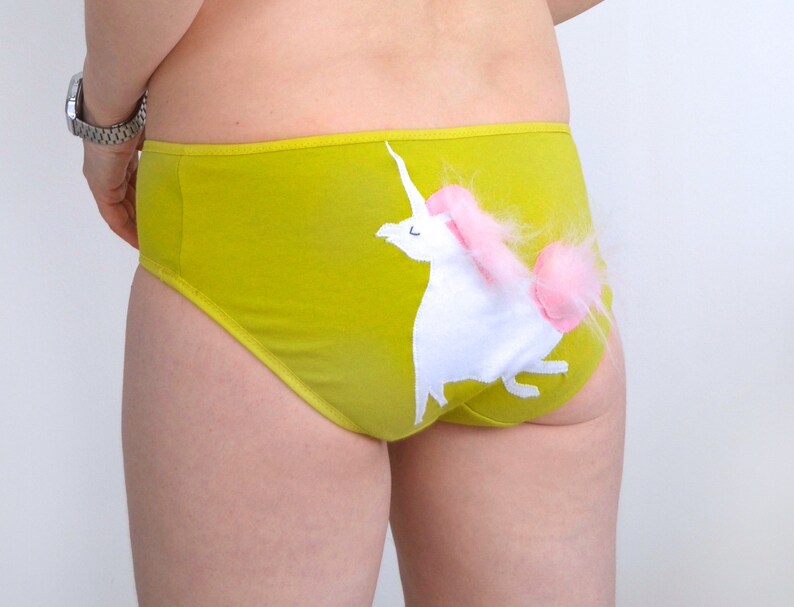Unicorn Panties With Fluffy Mane and Tail. Unique Knickers Etsy