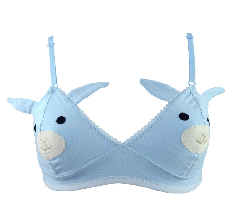 Blue Bunny Bra With Ears Cute Lingerie Etsy