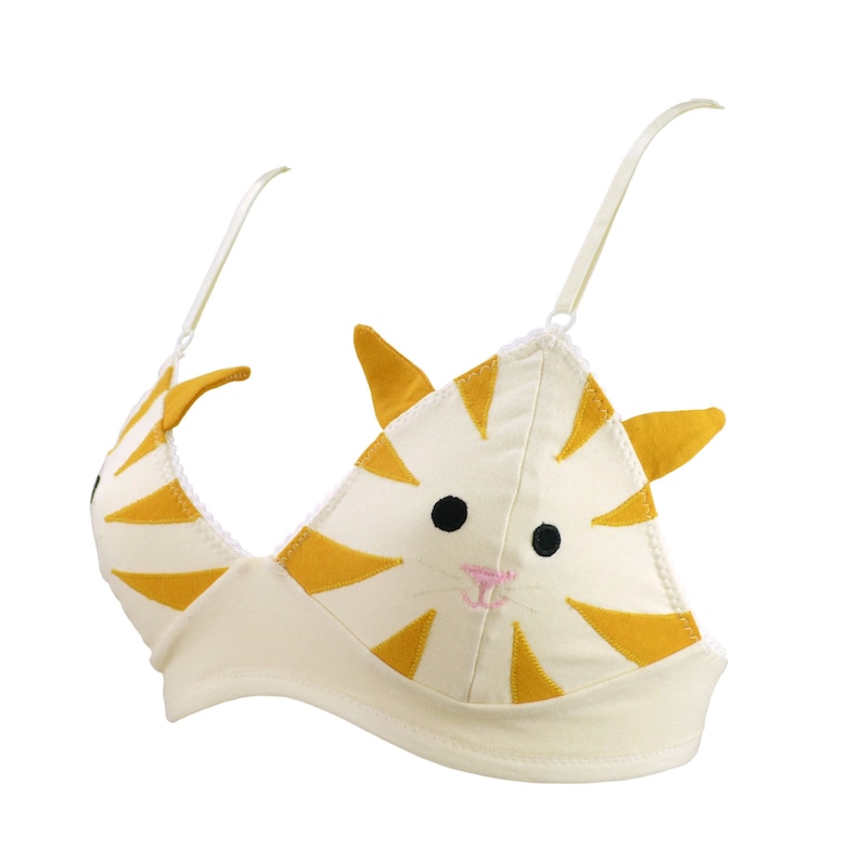 Ginger Cat Bra with Ears Cute Lingerie image 3