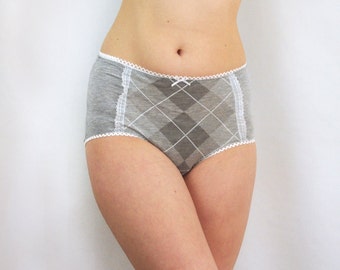 Lingerie with Argyle print panties Cute underwear for women