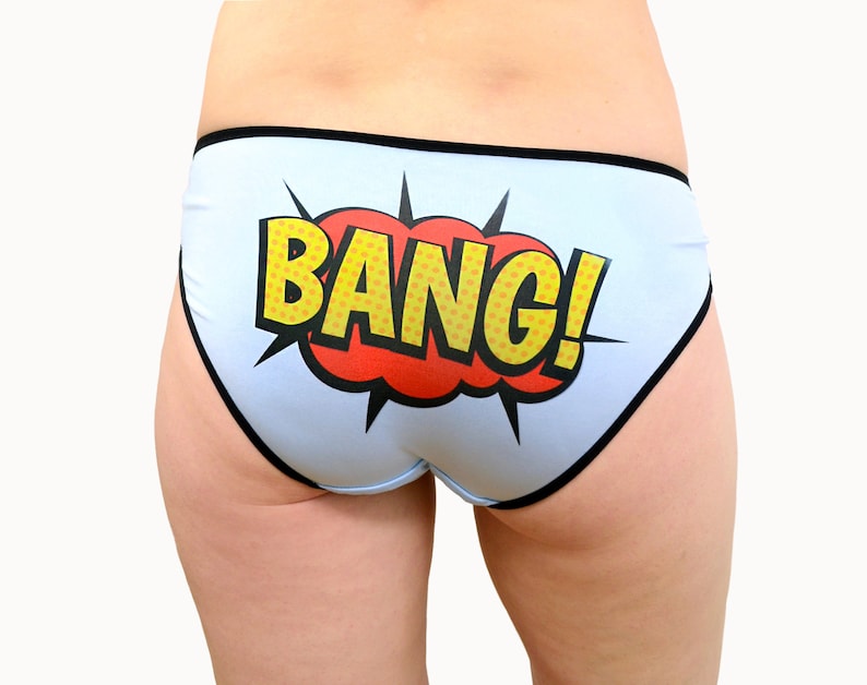 Panties BANG Comic Book Words Underwear Lingerie image 1