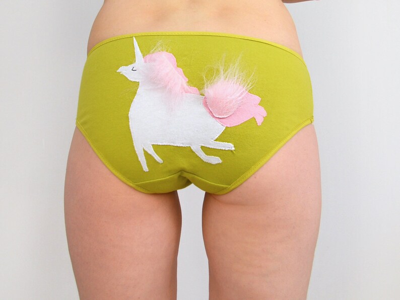 Unicorn Panties With Fluffy Mane and Tail. Unique Knickers Etsy