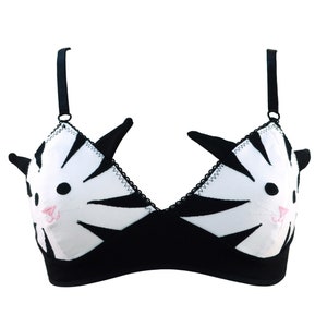 Kitty Cat Face Bra with Ears Lingerie image 1