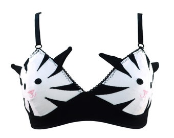 Kitty Cat Face Bra with Ears Lingerie