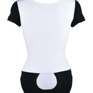 Bodysuit with Panda Face and Tail Womens Cute Costume Outfit Lingerie image 3