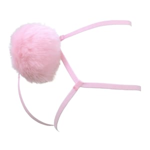 Pink Bunny Tail Lingerie Harness with Detachable Tail image 8