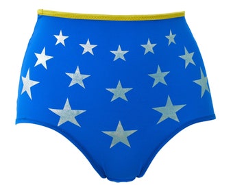 Underwear Panties Wonder Woman High Rise Blue