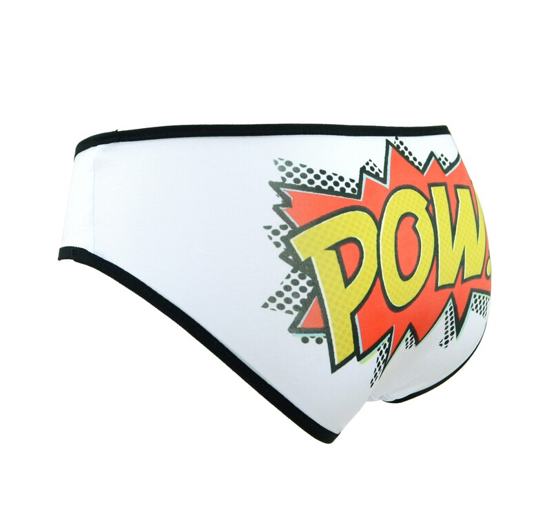 Panties POW Comic Book Words Underwear Lingerie Etsy