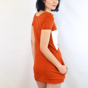 Fox Dress with Ears Cotton Jersey Mini Dress with Pockets image 3