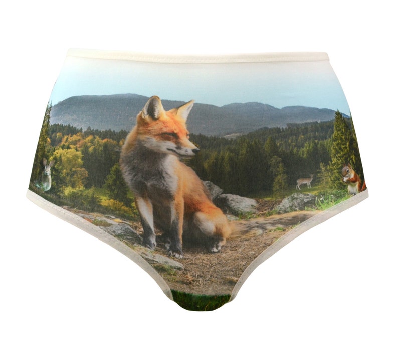 Panties With a Fox and Fantasy Woodland. Underwear Lingerie | Etsy