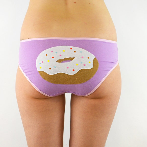 Lilac panties with donut butt, lingerie, underwear