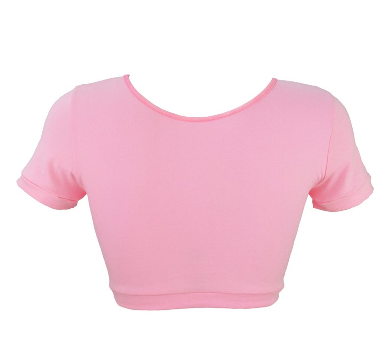 PInk Bunny Crop Top T Shirt with Ears image 4