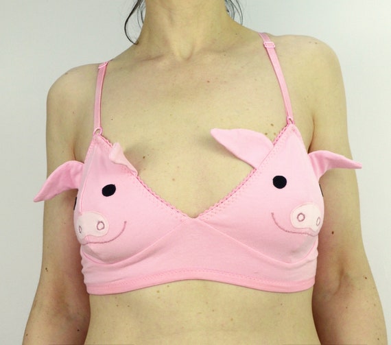 rainbow pig bra
