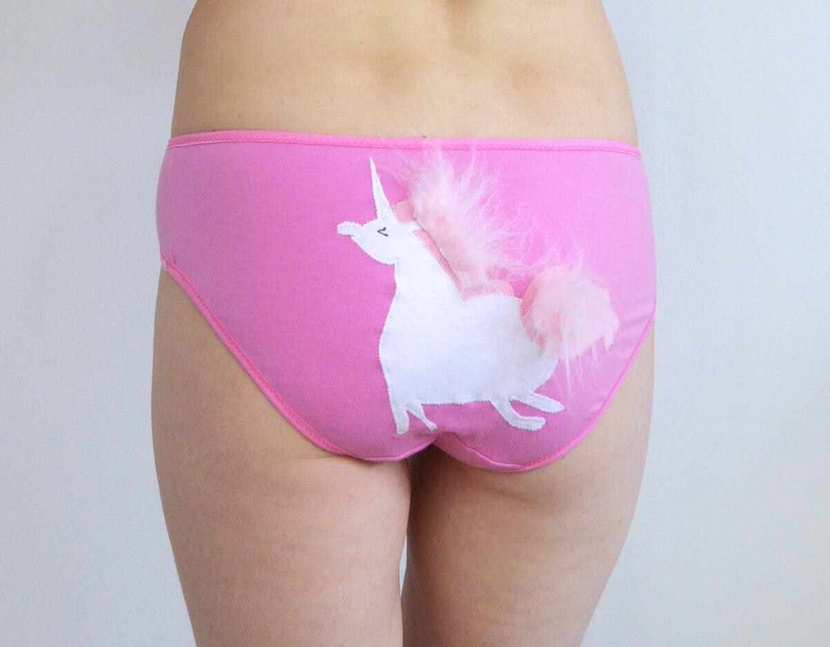 Unicorn Panties With Fluffy Mane and Tail. Unique Knickers Etsy UK