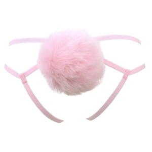 Pink Bunny Tail Lingerie Harness with Detachable Tail image 9