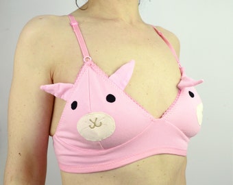 Bra with Face Cute Bunny Lingerie Underwear