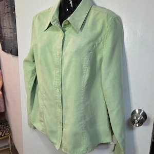 Vintage Y2k Light Green Mint shacket jacket blouse