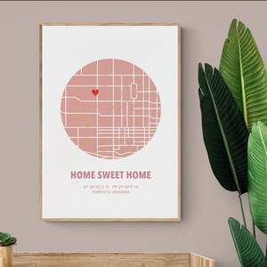 Home Sweet Home Map / Cadeau de pendaison de crémaillère / Carte de couple / Cadeau pour elle / Cadeau pour lui / Carte personnalisée / Carte personnalisée / Cadeau d’anniversaire