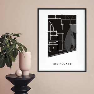 La carte de poche | | d’impression d’art de quartier moderne | de cadeaux de ménage de Toronto carte de la ville de Toronto | | de carte de rue personnalisée Personnalisé