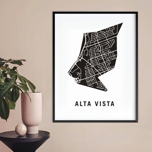 Alta Vista Stadtplan Druck | Ottawa Stadtplan Poster | Personalisierte Straßenkarte | Geschenkideen für neue Hausbesitzer | Makler Geschenk
