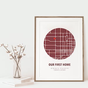 Our First Home, Housewarming Gift, New Home Gift, Our First Home Map, Home Art, Our Home Gift, Family Home, Home Decor, Home Owner, New Home image 1