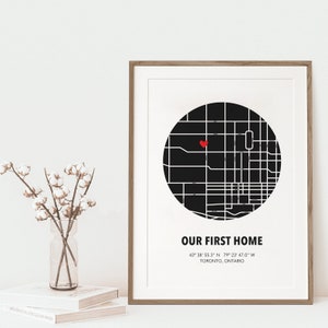 Our First Home, Housewarming Gift, New Home Gift, Our First Home Map, Home Art, Our Home Gift, Family Home, Home Decor, Home Owner, New Home image 3