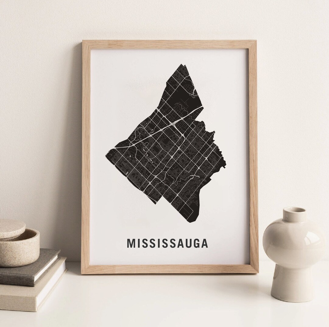 Mississauga Map Print Toronto City Map Poster Custom Street Map