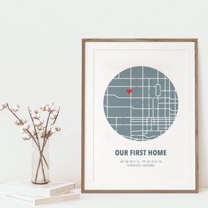 Our First Home, Housewarming Gift, New Home Gift, Our First Home Map, Home Art, Our Home Gift, Family Home, Home Decor, Home Owner, New Home image 6