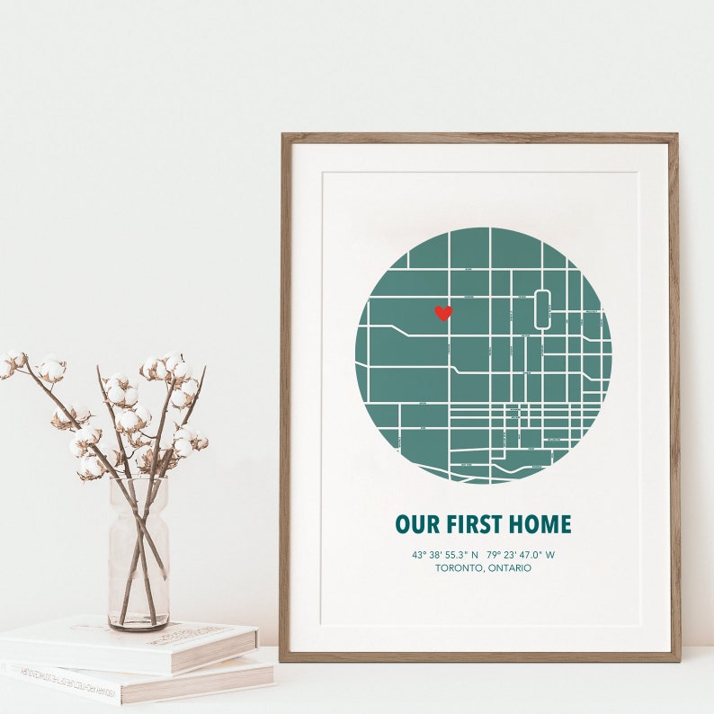 Our First Home, Housewarming Gift, New Home Gift, Our First Home Map, Home Art, Our Home Gift, Family Home, Home Decor, Home Owner, New Home image 4